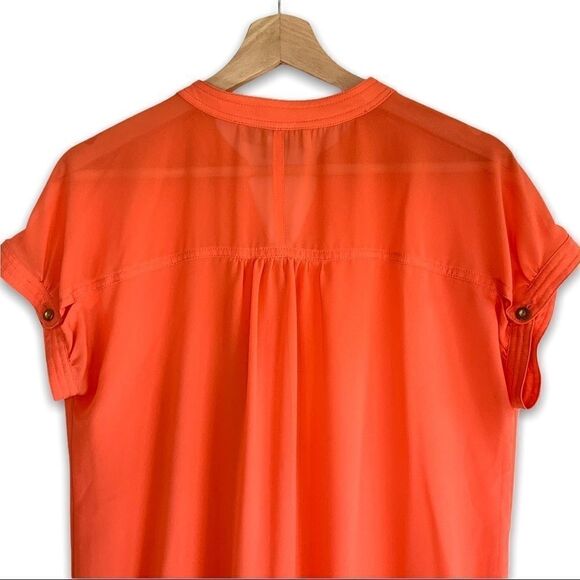 Olive & Oak Split Neck Button Down Short Sleeve - Picture 8 of 8